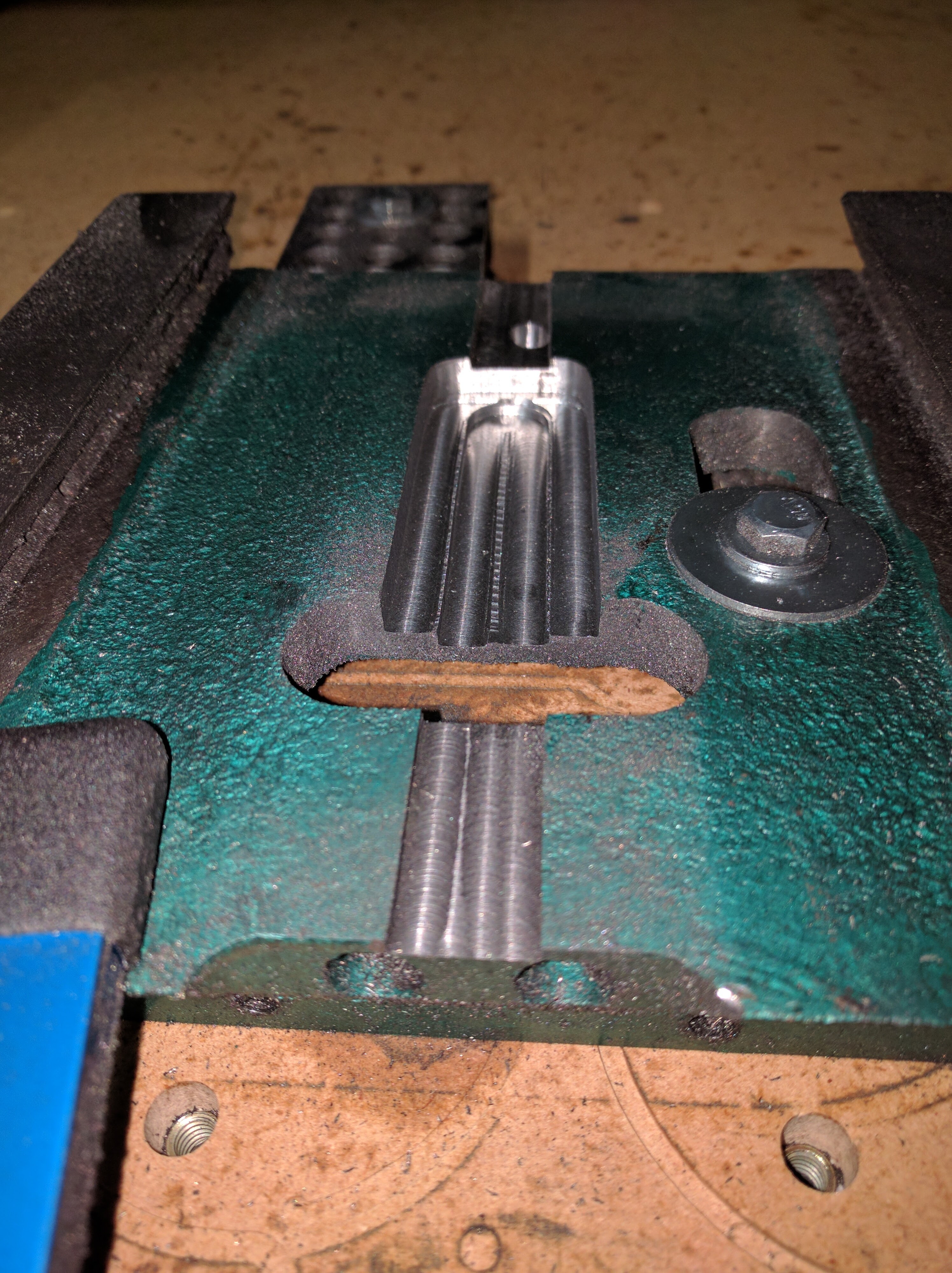 Milling Channels in Y Axis Carriage